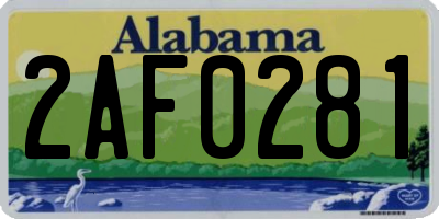 AL license plate 2AF0281