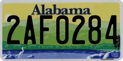 AL license plate 2AF0284