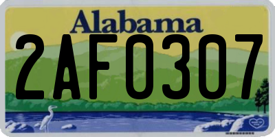 AL license plate 2AF0307