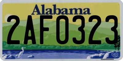 AL license plate 2AF0323