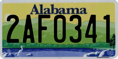AL license plate 2AF0341