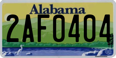 AL license plate 2AF0404