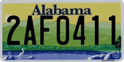 AL license plate 2AF0411