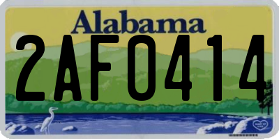 AL license plate 2AF0414