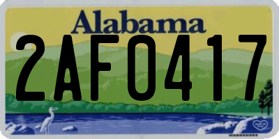 AL license plate 2AF0417