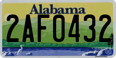 AL license plate 2AF0432