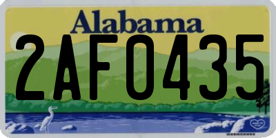 AL license plate 2AF0435