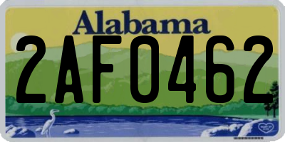 AL license plate 2AF0462