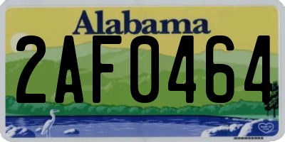 AL license plate 2AF0464
