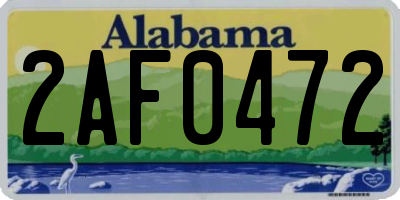 AL license plate 2AF0472