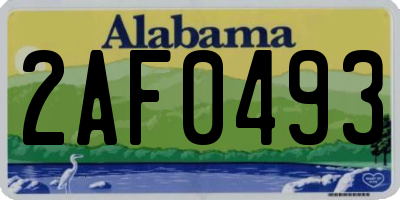 AL license plate 2AF0493