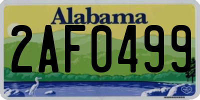 AL license plate 2AF0499