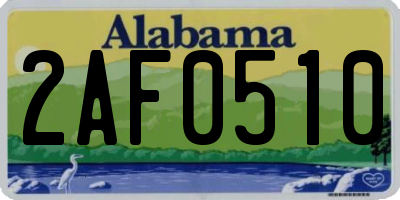 AL license plate 2AF0510