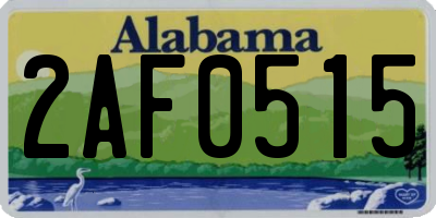 AL license plate 2AF0515