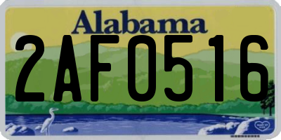 AL license plate 2AF0516