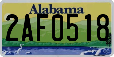 AL license plate 2AF0518