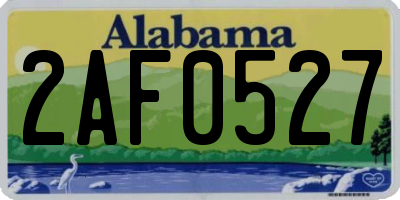 AL license plate 2AF0527