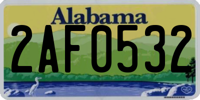 AL license plate 2AF0532