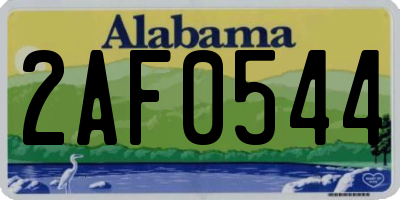 AL license plate 2AF0544
