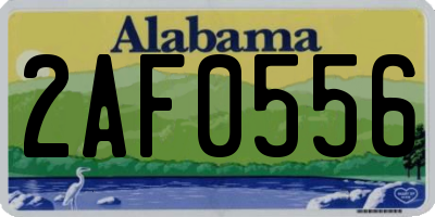 AL license plate 2AF0556