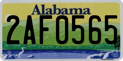 AL license plate 2AF0565