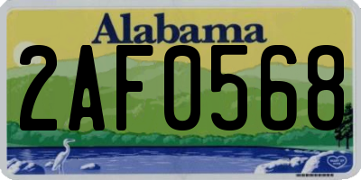 AL license plate 2AF0568