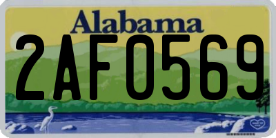 AL license plate 2AF0569