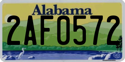 AL license plate 2AF0572