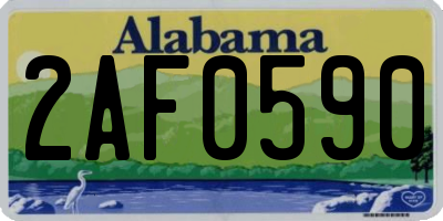 AL license plate 2AF0590