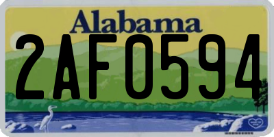 AL license plate 2AF0594