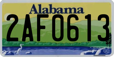 AL license plate 2AF0613