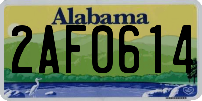 AL license plate 2AF0614