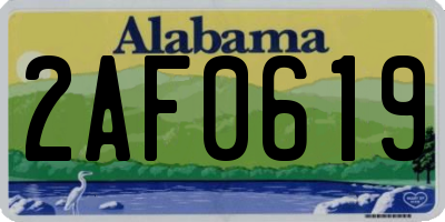 AL license plate 2AF0619