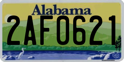 AL license plate 2AF0621