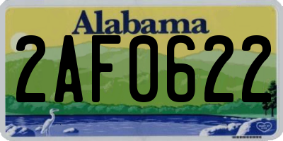 AL license plate 2AF0622