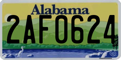 AL license plate 2AF0624