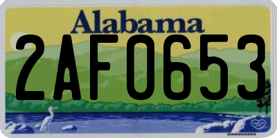 AL license plate 2AF0653