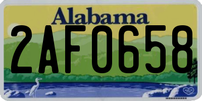 AL license plate 2AF0658