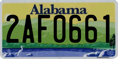AL license plate 2AF0661
