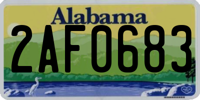 AL license plate 2AF0683