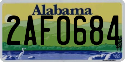 AL license plate 2AF0684