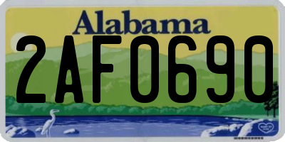 AL license plate 2AF0690