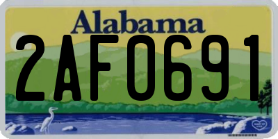 AL license plate 2AF0691