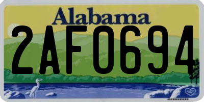 AL license plate 2AF0694