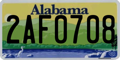 AL license plate 2AF0708