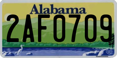 AL license plate 2AF0709