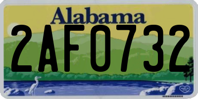AL license plate 2AF0732