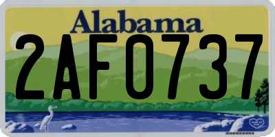 AL license plate 2AF0737