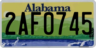 AL license plate 2AF0745