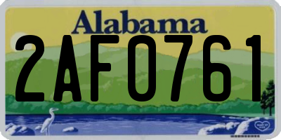 AL license plate 2AF0761
